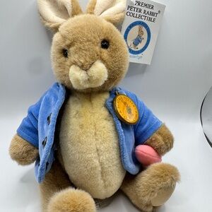 Vintage Peter Rabbit Stuffed Bunny Beatrix Potter Eden Collectible